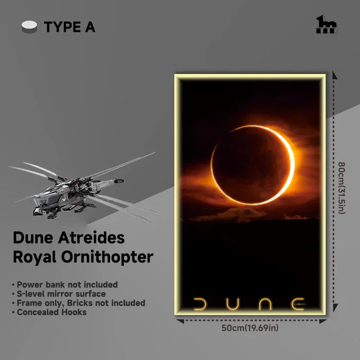 🪂 Wall Display Frame for LEGO® ICONS Dune Atreides Royal Ornithopter 10327 🖼️✨