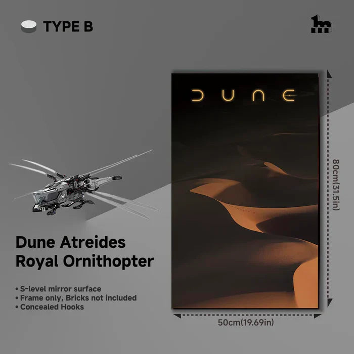 🪂 Wall Display Frame for LEGO® ICONS Dune Atreides Royal Ornithopter 10327 🖼️✨