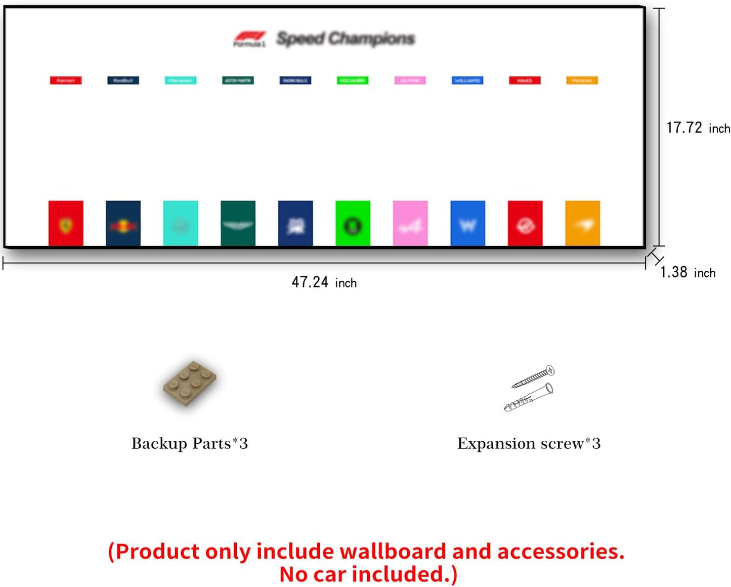 F1 Speed Champions 10-Car Racing Model Collection Wall Art