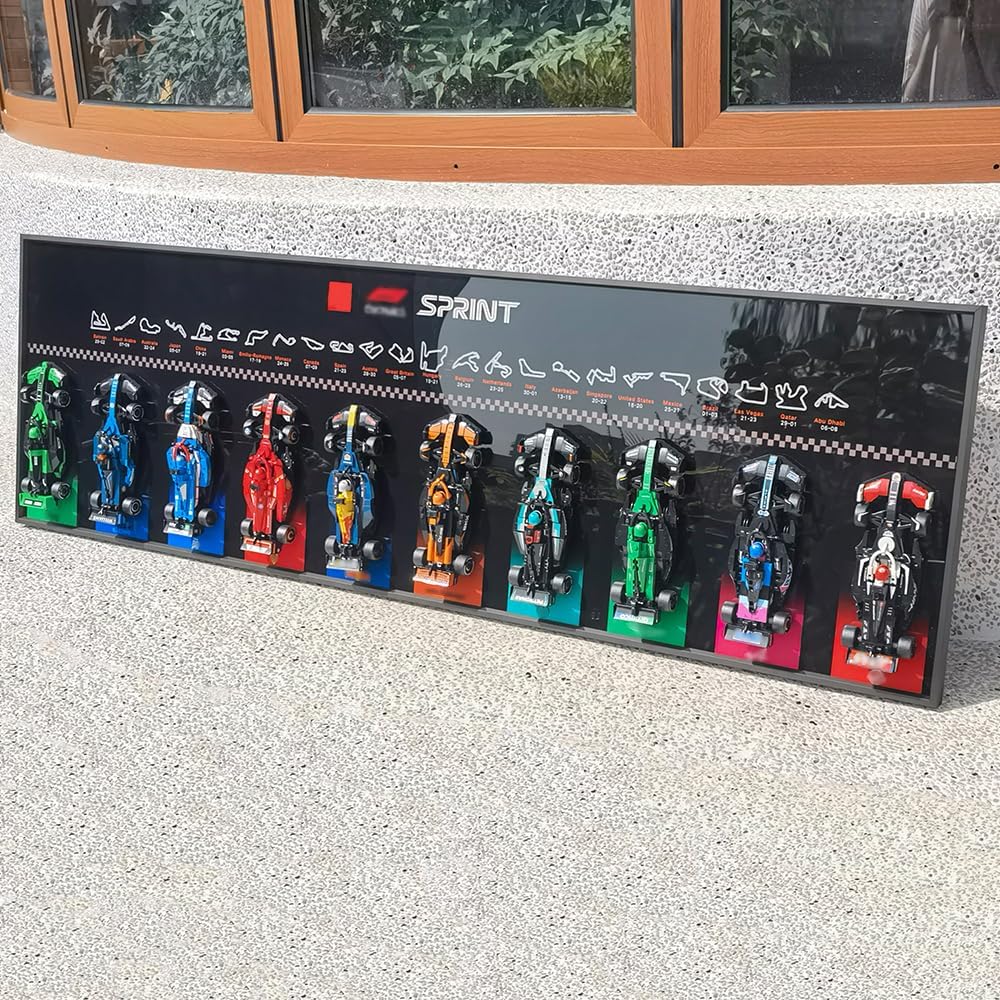 F1 Sprint 10-Car Racing Model Collection Wall Display