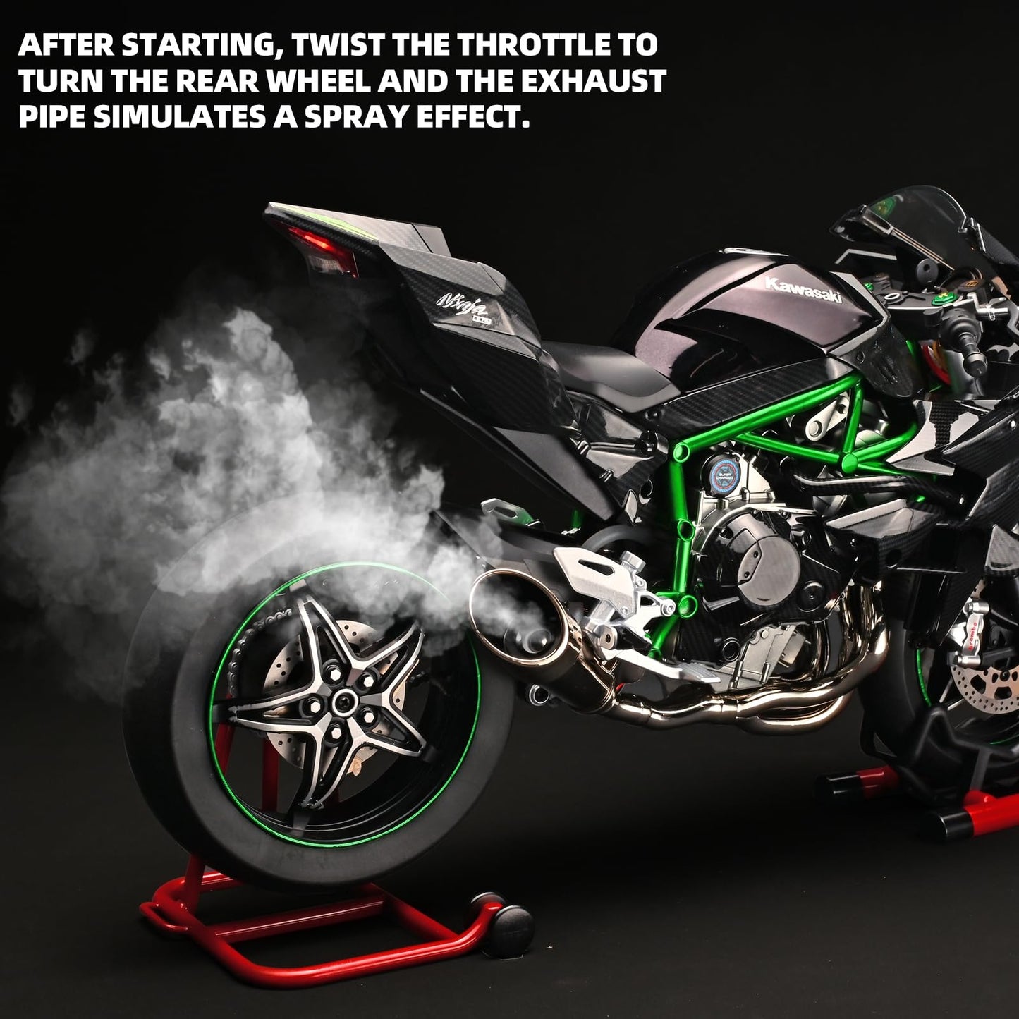Kawasaki H2R 1:6 Scale Diecast Racing Motorcycle Model – Premium Alloy Collectible