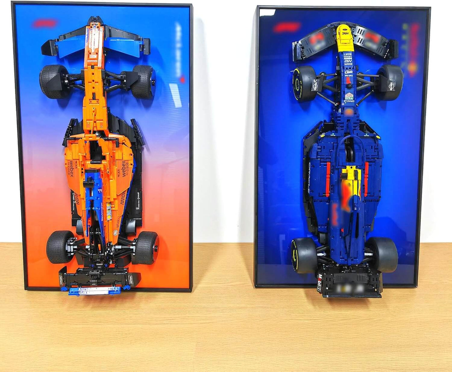 Framed Brick F1 Car Wall Display — Ready-to-Hang Motorsport Wall Art (Pre-mounted Model Included)