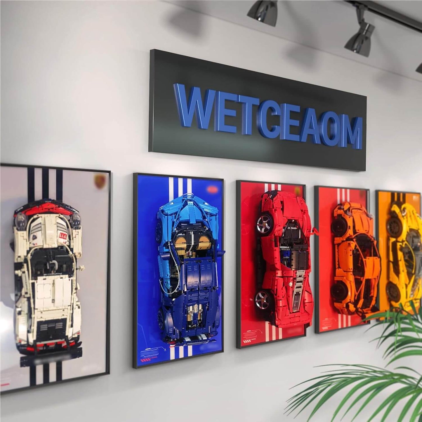 Framed Brick F1 Car Wall Display — Ready-to-Hang Motorsport Wall Art (Pre-mounted Model Included)