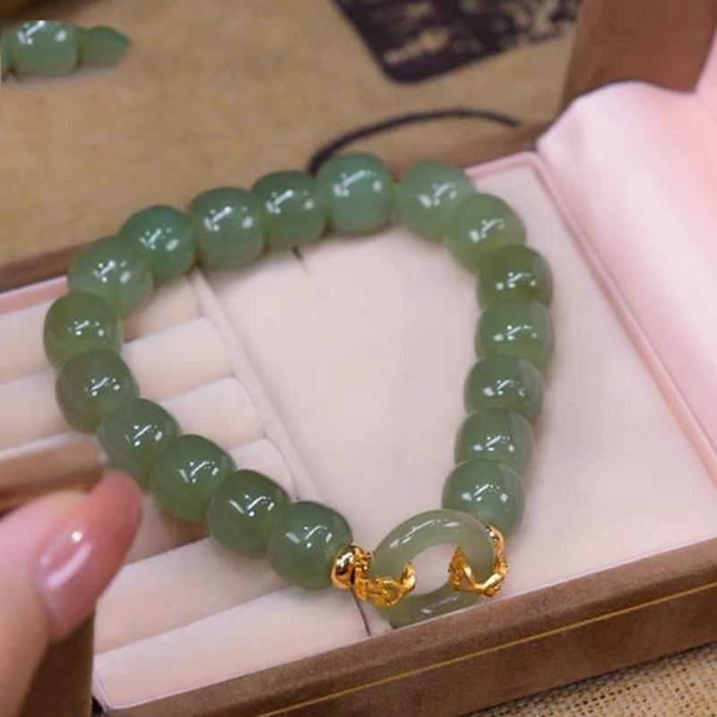 Bless  Emerald Jade stone bracelet