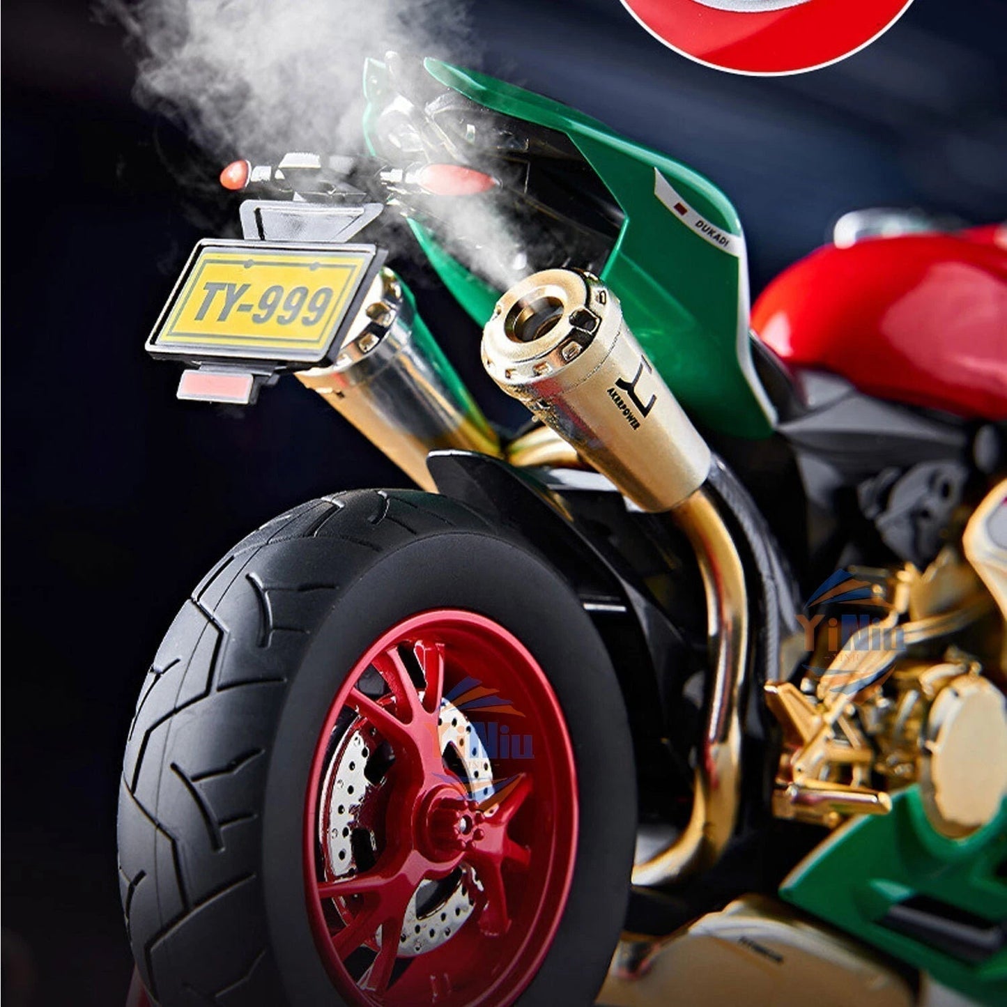 1:9 Ducati 1299s Alloy Model key Start Smoke Injection Motorcycle Sound Effect