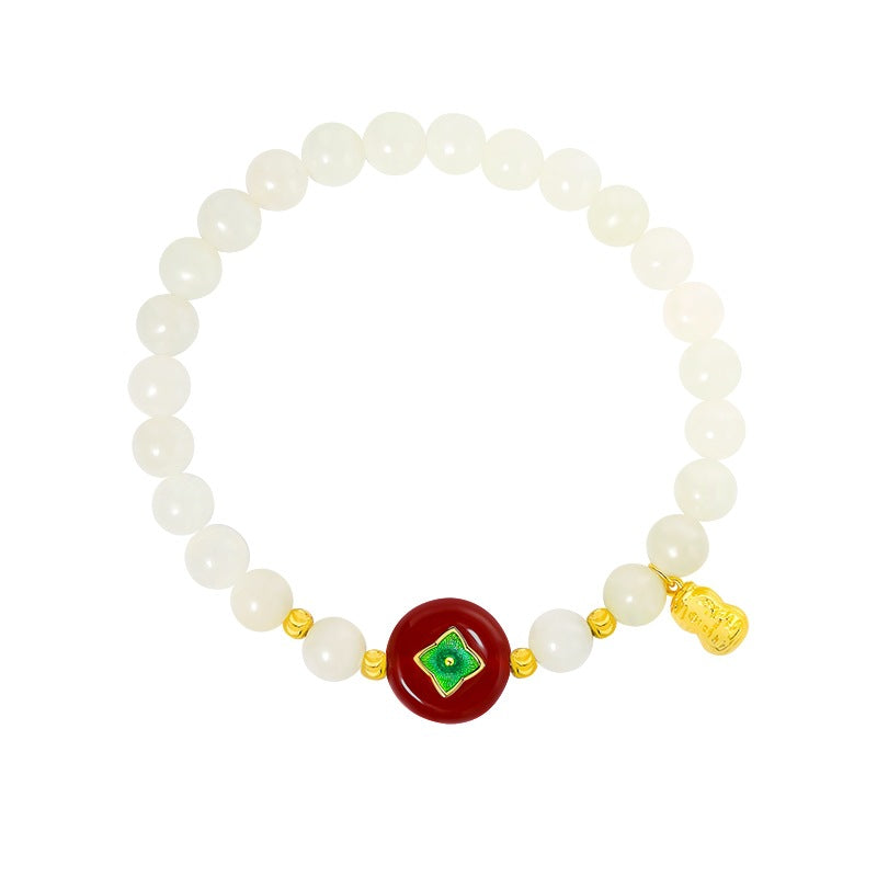 Good Things Happen Natural Emerald Jade Stone Bracelet