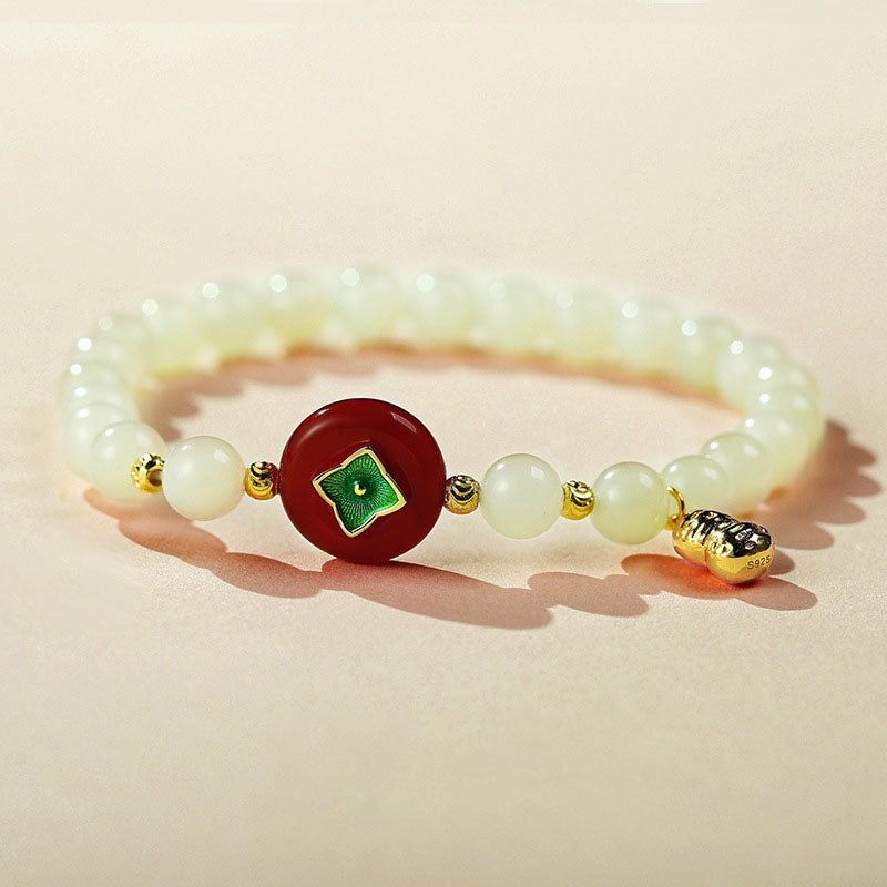 Good Things Happen Natural Emerald Jade Stone Bracelet