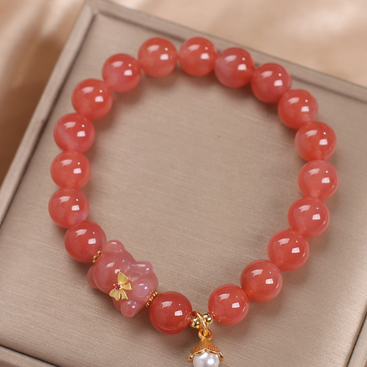 Cute Bear  Sun Stone Bracelet