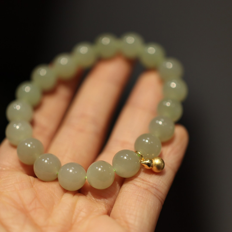 Fortune Gourd  Natural Emerald Jade Stone Bracelet