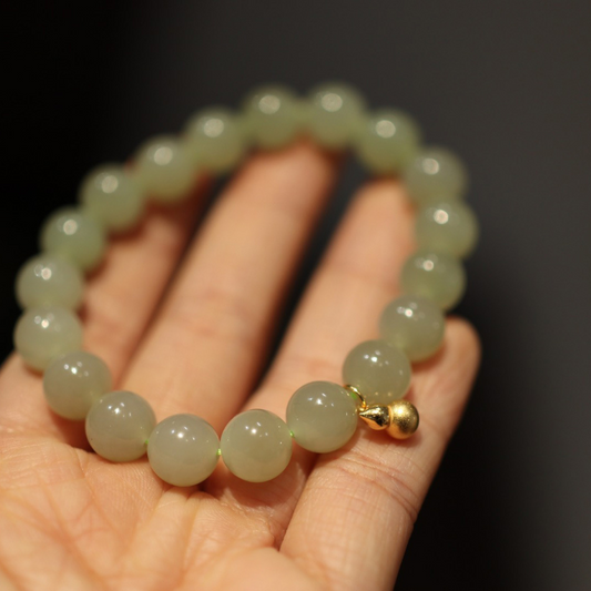 Fortune Gourd  Natural Emerald Jade Stone Bracelet