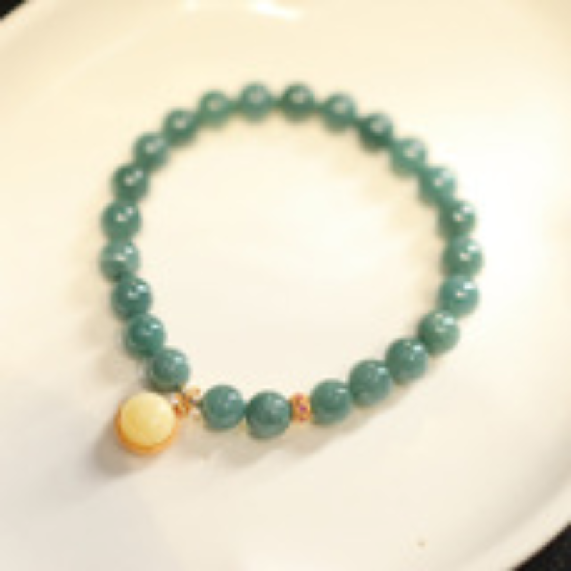 Natural ice blue Emerald jade stone Bracelet