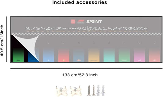 F1 Sprint 10-Car Racing Model Collection Wall Display
