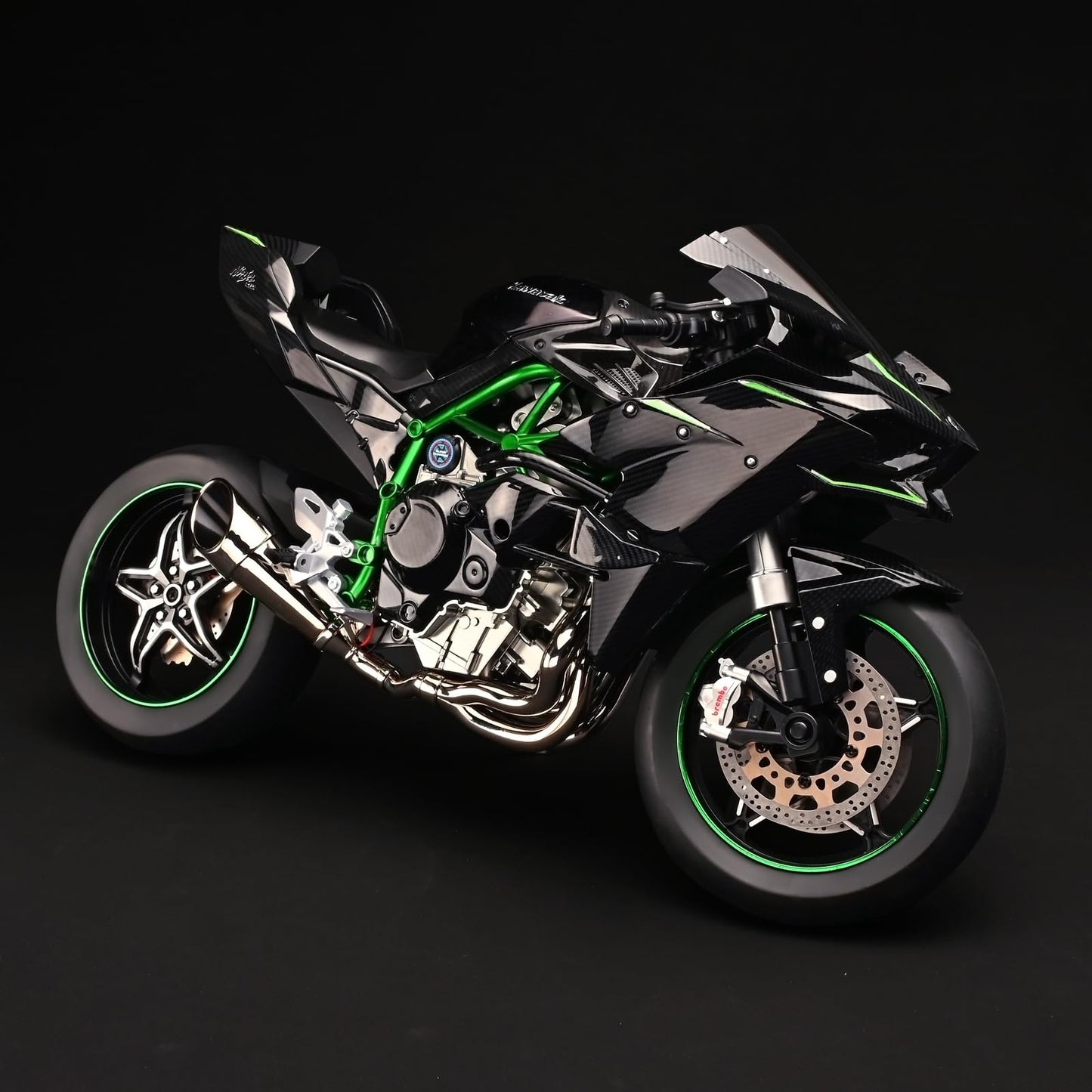 Kawasaki H2R 1:6 Scale Diecast Racing Motorcycle Model – Premium Alloy Collectible