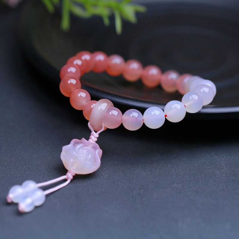 Rose  Natural Southern Red Agate Bracelet