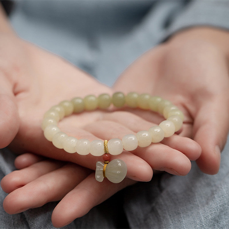 Lucky bag & Emerald Jade Stone Bracelet