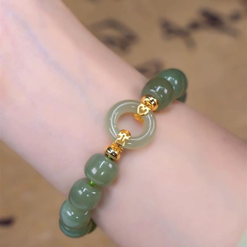 Bless  Emerald Jade stone bracelet