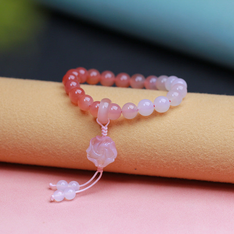 Rose  Natural Southern Red Agate Bracelet