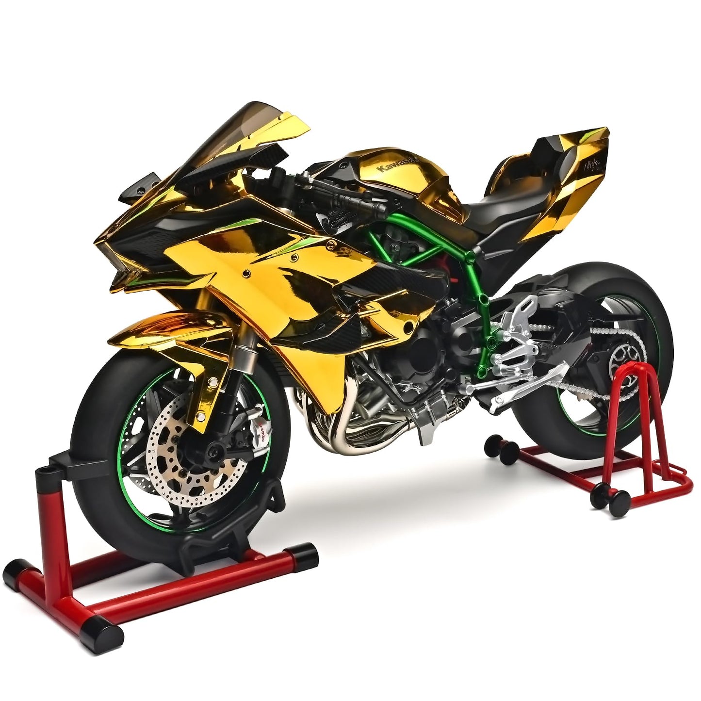Kawasaki H2R 1:6 Scale Diecast Racing Motorcycle Model – Premium Alloy Collectible